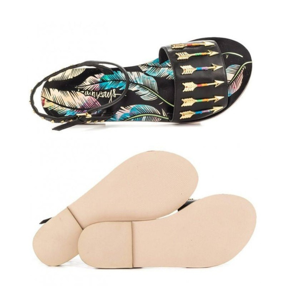 ♡ Taylor Says ♡ Talulah Leather Boho Flat Sandals - Picture 4 of 4